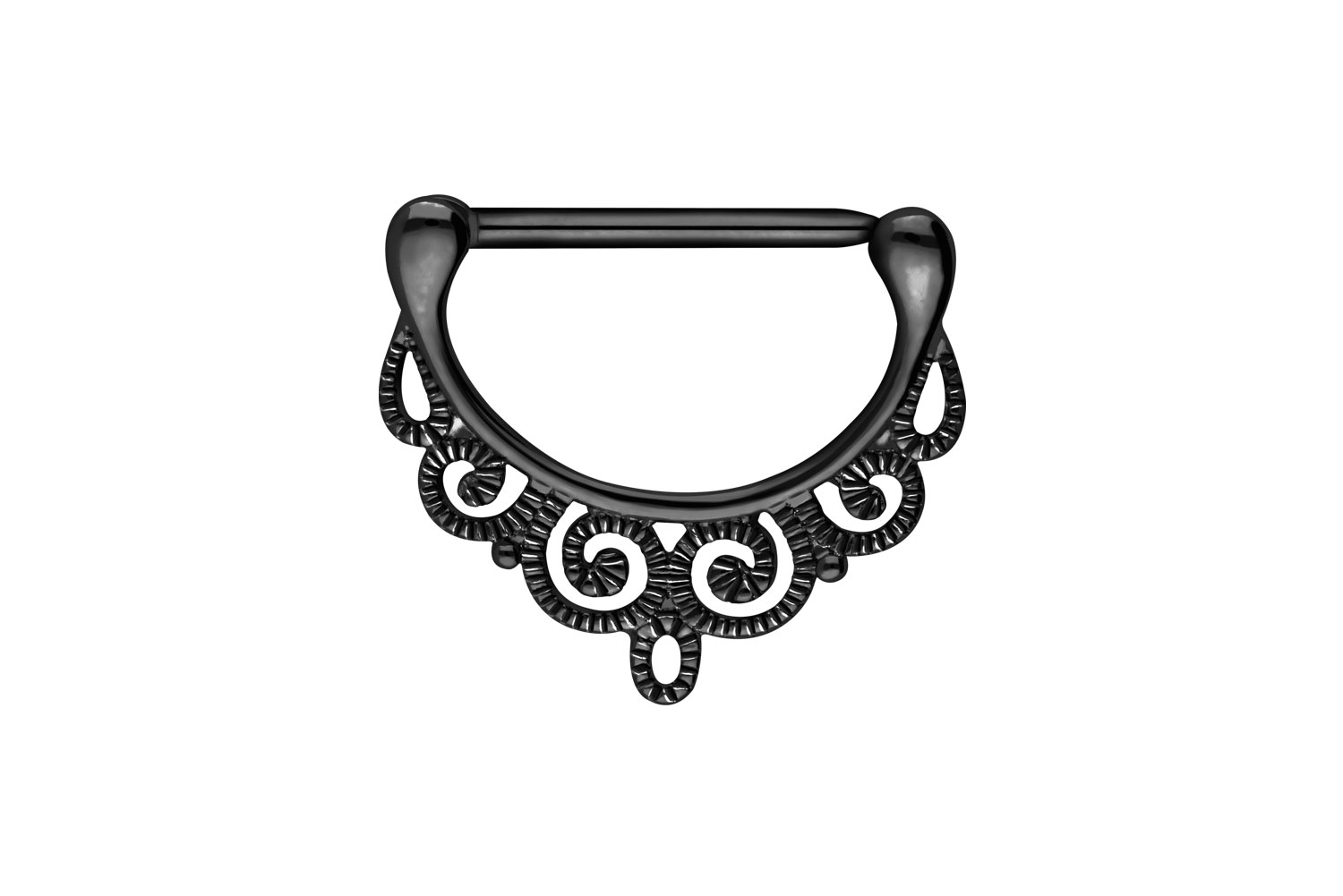 Chirurgenstahl Nippelpiercing Clicker ORIENTALISCHES DESIGN
